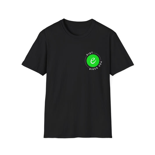 Dirt e Bikes USA - Unisex Softstyle T-Shirt (White/Green Logo)