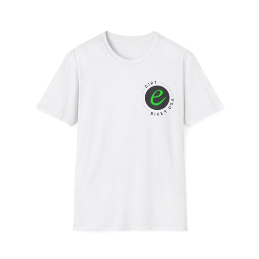 Dirt e Bikes USA - Unisex Softstyle T-Shirt (Black/Green logo)